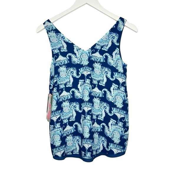 Lilly Pulitzer Florin Reversible Tank Joy Ride Deep Indigo Size XXS NEW - Picture 4 of 13